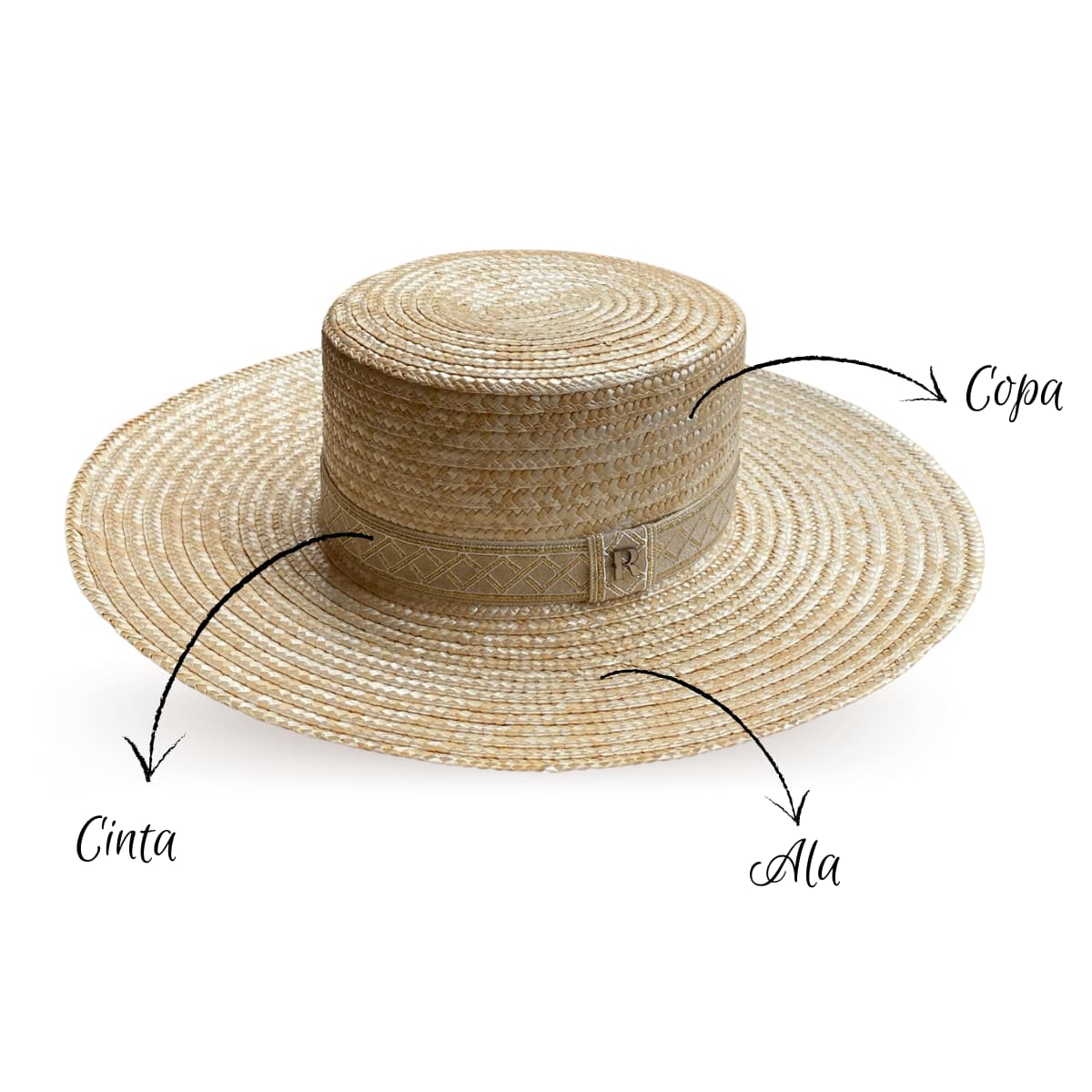 Sombrero de Paja St. Tropez con Cinta Dorada